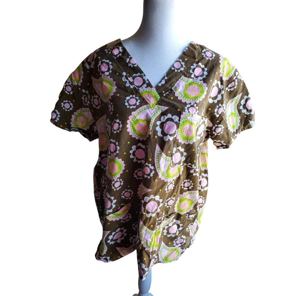 Woman's Floral Scrub - Size L - 20 W x 26 L